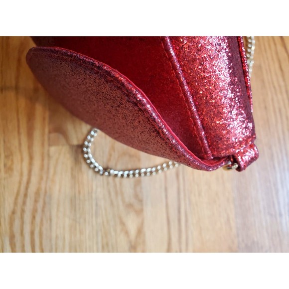 Jimmy Choo Parfums Red Sparkly Purse With Chain Strap - Picture 7 of 11